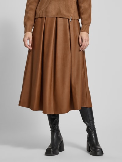 ZABAIONE Midirok met elastische band Cognac - 4