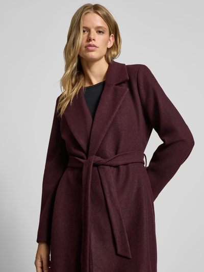 Only Trencz o kroju regular fit z kołnierzem z połami model ‘ALVILDA LIFE’ Bordowy 3