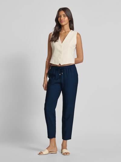 Christian Berg Woman Tapered Fit Stoffhose mit Eingrifftaschen Dunkelblau 1