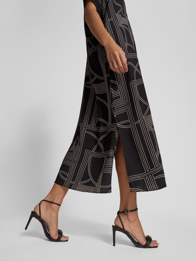 Jake*s Collection Midikleid mit Hemdblusenkragen Black 3