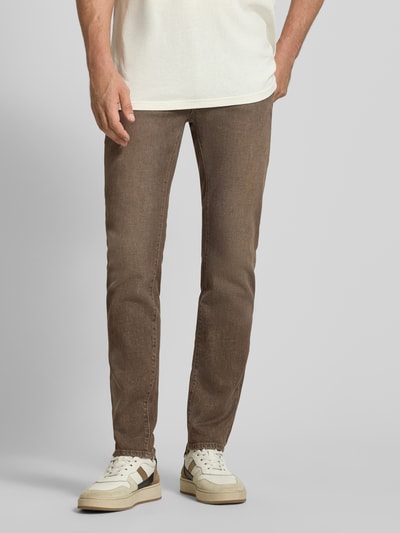 Brax Slim Fit Jeans aus Baumwoll-Mix Modell 'Chuck' Dunkelbraun 4