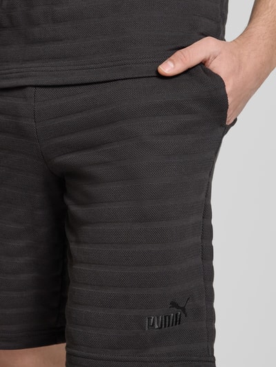PUMA PERFORMANCE Slim Fit Shorts mit Strukturmuster Modell 'ESS ELEVATED' Black 3