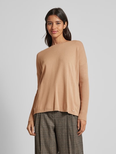 More & More Gebreide pullover met ribboorden Beige - 4