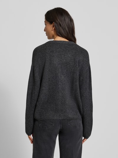 Tom Tailor Denim Regular Fit Strickjacke mit V-Ausschnitt Anthrazit 5