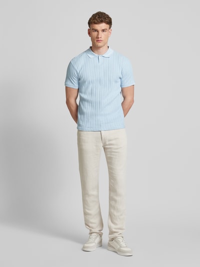 SELECTED HOMME Poloshirt met korte knoopsluiting, model 'JADEN' Hemelsblauw - 1