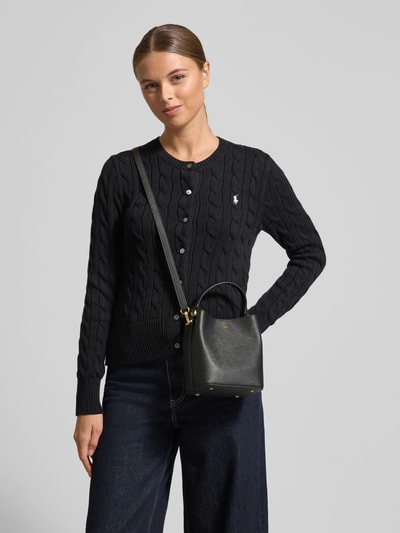 Lauren Ralph Lauren Handtasche aus Rindsleder mit Label-Applikation Modell 'REESE' Black 1