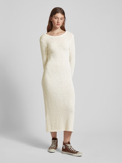 Gina Tricot Knielanges Strickkleid in Bouclé-Optik Offwhite 4