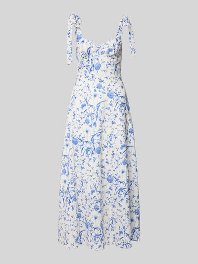 YAS Cocktailkleid mit Herz-Ausschnitt Modell 'ELIN' Blau 2