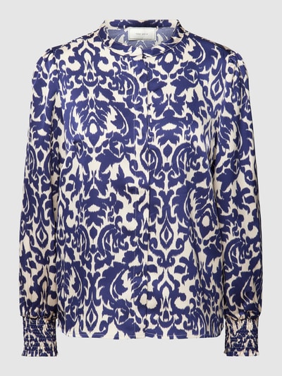 Neo Noir Bluse mit Allover-Muster Modell 'Kala' Marine 2