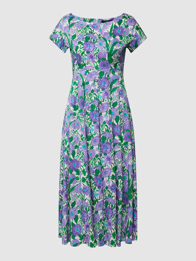 Weekend Max Mara Midi-jurk met all-over bloemenmotief, model 'VIAGGIO' Paars - 2