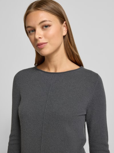 Christian Berg Woman Gebreide pullover van puur kasjmier Donkergrijs - 3