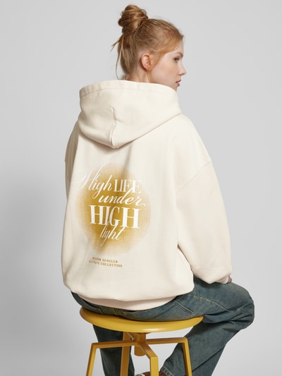 Pegador Oversized hoodie met labelprint, model 'LIANI' Zand - 3