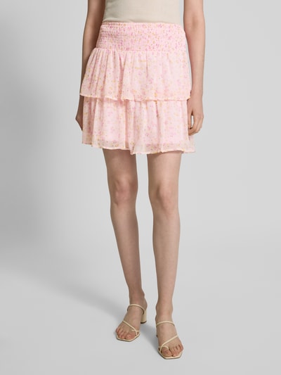 Vero Moda Ausgestellter Mini-Rock mit Allover-Muster Modell 'SMILLA' Hellrosa 4