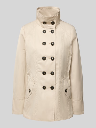 Produktfoto, Jacke mit Stehkragen und Pattentaschen von Fuchs Schmitt in Beige, Baumwoll-Mix, Regular-Fit, Zweireiher, glatte Struktur