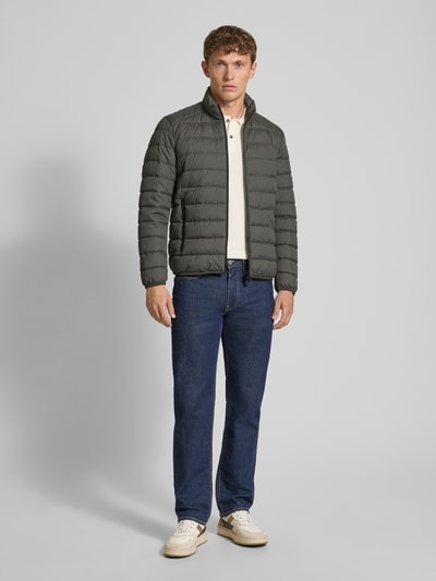 Marc O'Polo Regular fit gewatteerd jack van waterafstotend materiaal Kaki - 1