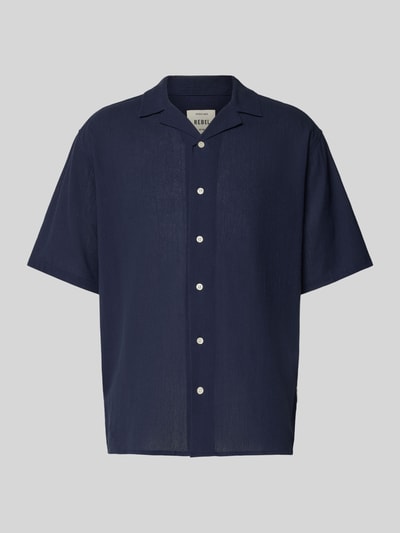 Redefined Rebel Regular Fit Freizeithemd mit Strukturmuster Modell 'FELIX' Marine 2