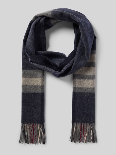 SALMONE Sjaal van puur kasjmier Marineblauw - 1