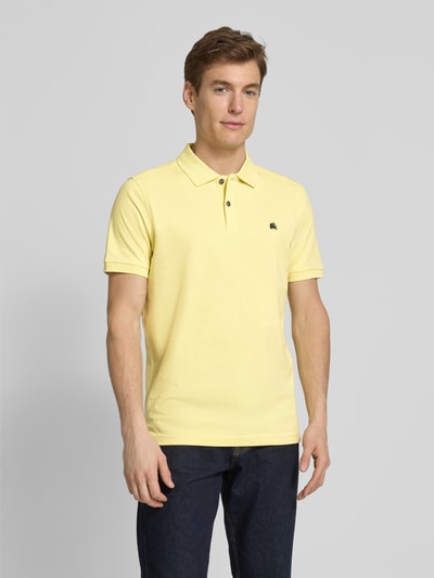 Lerros Poloshirt met labelstitching Geel - 4