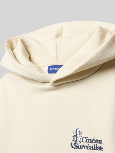 ONLY & SONS Regular Fit Hoodie aus Baumwoll-Mix Modell 'CERES' Ecru 2