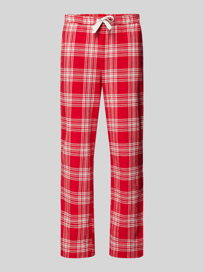 Jake*s Casual Regular Fit Pyjama-Hose mit seitlichen Eingrifftaschen Rot 1