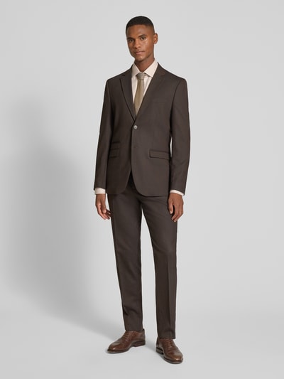 Jake*s Koszula biznesowa o kroju slim fit z listwą guzikową Piaskowy 1