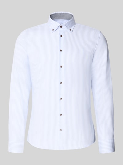 Seidensticker Slim Fit Businesshemd aus reiner Baumwolle Modell 'New BD' Bleu 1