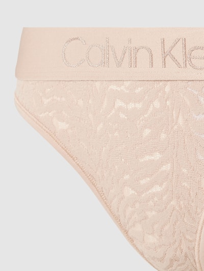 Calvin Klein Underwear String met kant, model 'INTRINSIC' Beige - 2