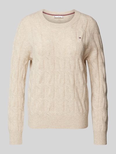 Tommy Hilfiger Strickpullover mit gerippten Abschlüssen Beige 2