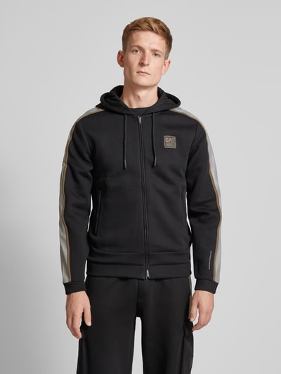 EA7 Emporio Armani Sweatjack met labelpatch Zwart - 4