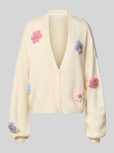 OH APRIL Strickjacke mit Knopfleiste Modell 'Harriet' Offwhite 2