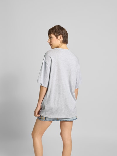 Anine Bing Oversized T-Shirt mit Label-Print Hellgrau 5