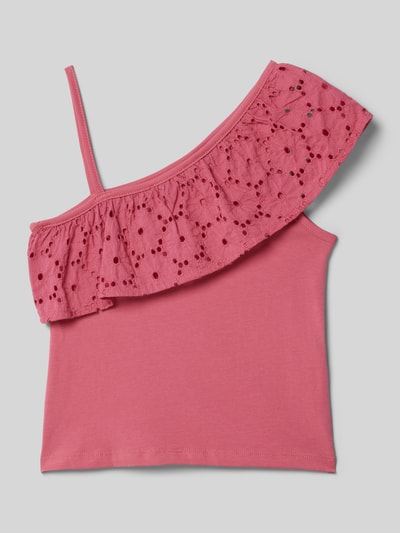 Mango Top mit Volant Fuchsia 3