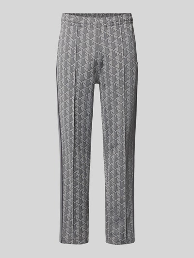 Produktfoto, Regular Fit Sweathose mit Baumwoll-Anteil von Lacoste für Herren in Grau mit geometrischem Muster, feine Struktur sichtbar