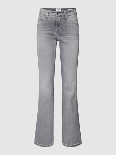 Cambio Flared Cut Jeans mit 5-Pocket-Design Modell 'PARIS' Hellgrau 2