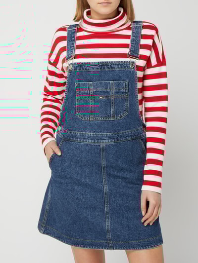 Damen Jeans Latzkleid Lang - Vintage Trägerkleid Mit Taschen Für Sommer