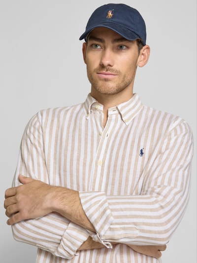 Polo Ralph Lauren Custom Fit Leinenhemd mit Button-Down-Kragen Beige 3