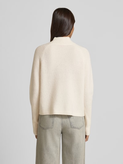 HUGO Relaxed Fit Strickpullover aus Woll-Mix mit Alpaka Modell 'SURPIO' Offwhite 5