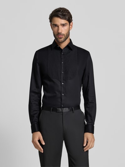 Jake*s Slim Fit Businesshemd aus Baumwolle Black 4