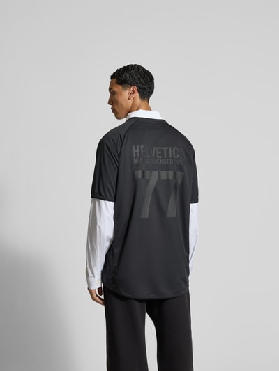 VETEMENTS Football Jersey mit V-Ausschnitt Black 5