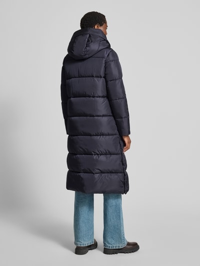 SAVE THE DUCK Regular fit gewatteerde lange jas met steekzakken, model 'Colette' Zwart - 5