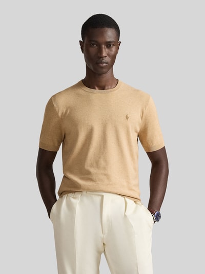 Polo Ralph Lauren Slim Fit T-Shirt aus reiner Baumwolle Camel 4