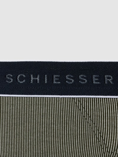 Schiesser Slip met elastische band met logo Kaki - 2