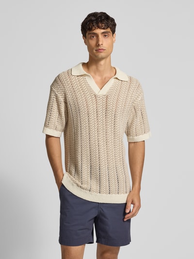 Scotch & Soda Poloshirt mit V-Ausschnitt Offwhite 4