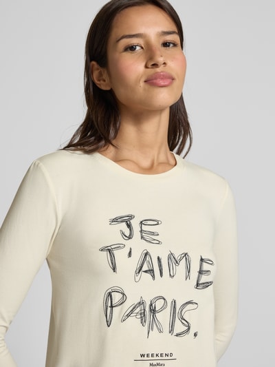 Weekend Max Mara Regular fit shirt met lange mouwen van katoenmix, model 'RENOIR' Ecru - 3