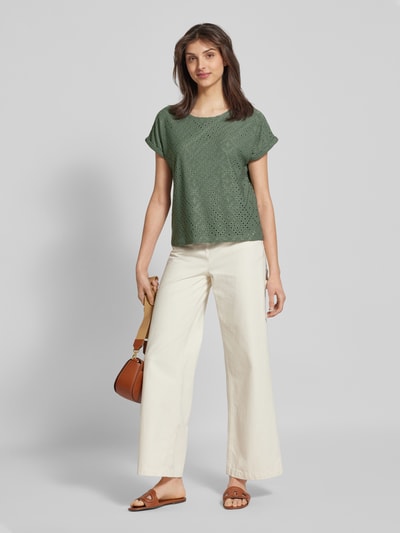 Vero Moda Relaxed Fit T-Shirt mit Lochspitze Modell 'TASSA' Lind 1