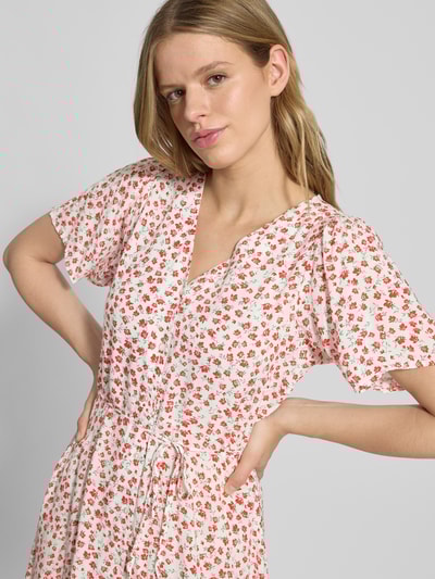 Only Sukienka mini o kroju regular fit z czystej wiskozy model ‘EVIDA’ Czerwony 3