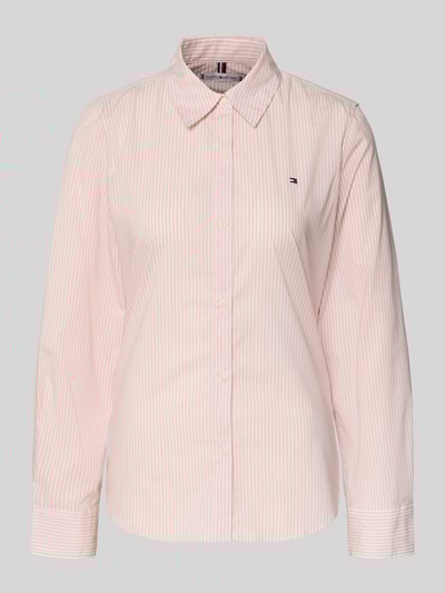 Tommy Hilfiger Regular fit overhemdblouse van katoenmix  Roze - 2