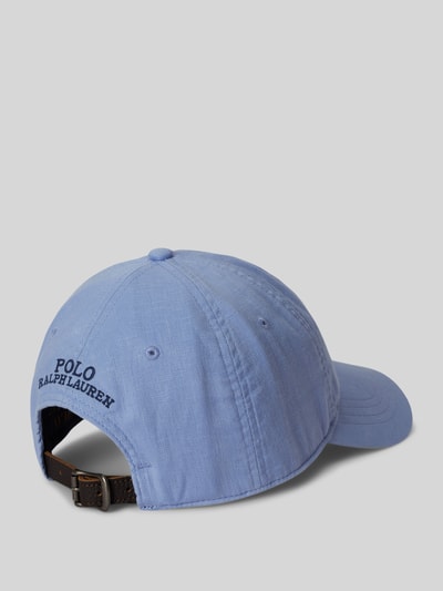 Polo Ralph Lauren Cap mit Polo Bear Detail aus Leinen Hellblau 2