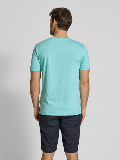 Tom Tailor Denim T-shirt o kroju regular fit z czystej bawełny Zielony melanż 5