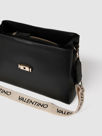 VALENTINO BAGS Torba na ramię z detalem z logo Czarny 5